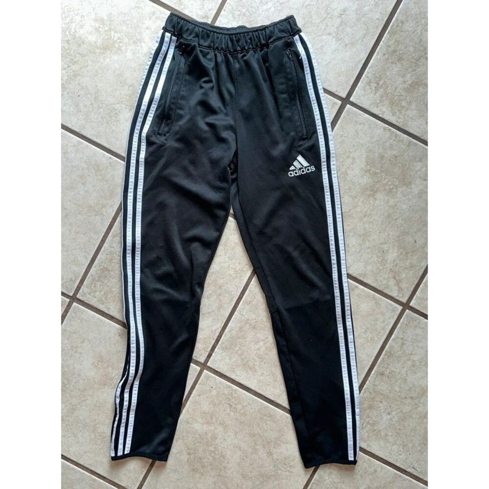 Boys Black Adidas Joggers Size Large